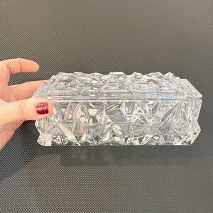 Tiffany & Co. Rock Cut Crystal Lidded Box